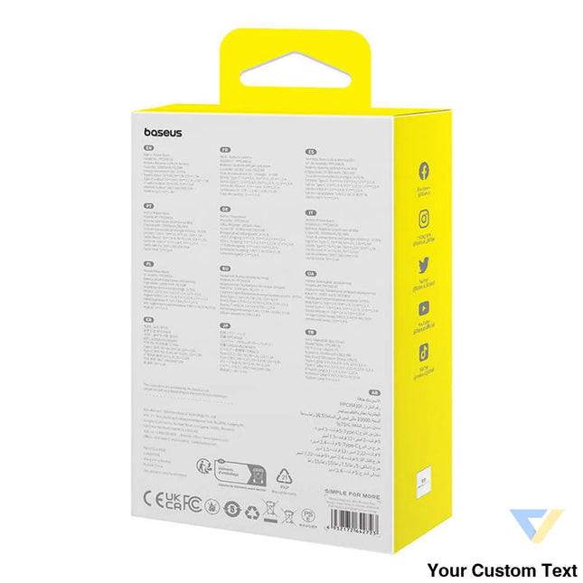 Powerbank Baseus Magnetic Mini 10000mAh USB C 20W MagSafe (yellow) Powerbanks