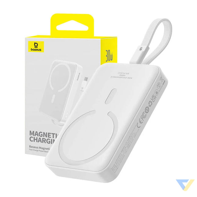 Powerbank Baseus Magnetic Mini 10000mAh USB C 30W MagSafe (white) Powerbanks