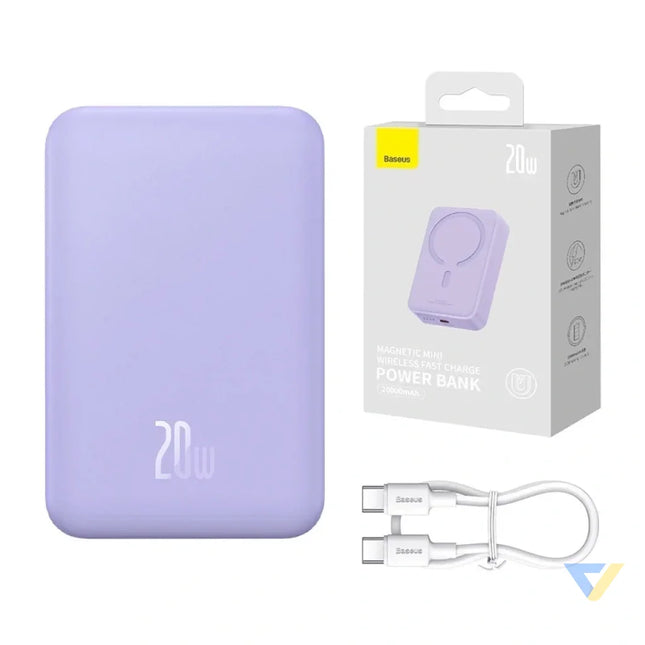 Powerbank Baseus Magnetic Mini 20000mAh USB C 20W MagSafe (purple) Powerbanks