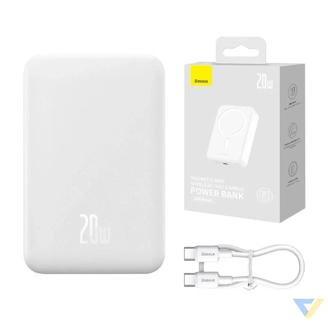 Powerbank Baseus Magnetic Mini 20000mAh USB C 20W MagSafe (white) Powerbanks
