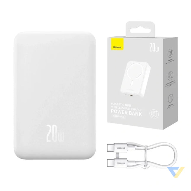 Powerbank Baseus Magnetic Mini 20000mAh USB C 20W MagSafe (white) Powerbanks