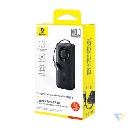 Powerbank Baseus OS Free2Pull 10000mAh 30W + cable (black) Powerbanks