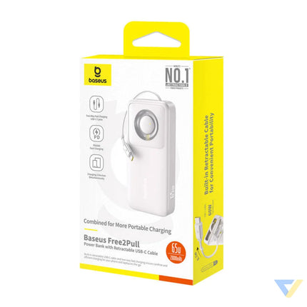 Powerbank Baseus OS Free2Pull 20000mAh 65W + cable (szary) Powerbanks