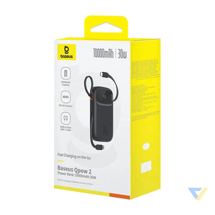 Powerbank Baseus QPow 2 10000mAh 30W 2xUSB C (black) Powerbanks