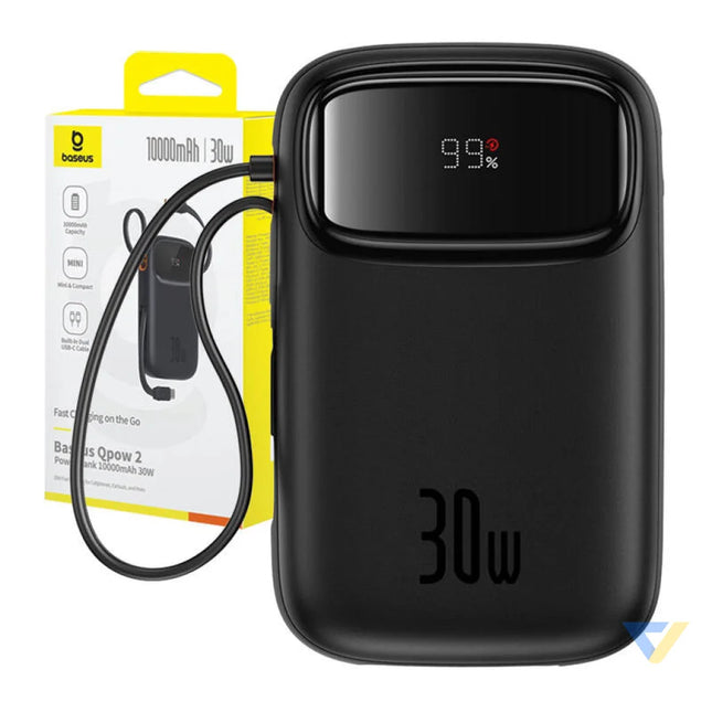 Powerbank Baseus QPow 2 10000mAh 30W 2xUSB C (black) Powerbanks