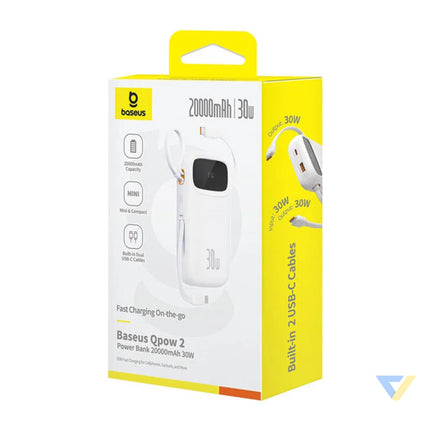 Powerbank Baseus QPow 2 20000mAh 30W 2xUSB C (white) Powerbanks