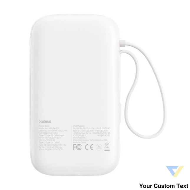 Powerbank Baseus QPow 2 20000mAh 30W 2xUSB C (white) Powerbanks
