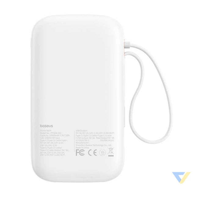 Powerbank Baseus QPow 2 20000mAh 30W 2xUSB C (white) Powerbanks