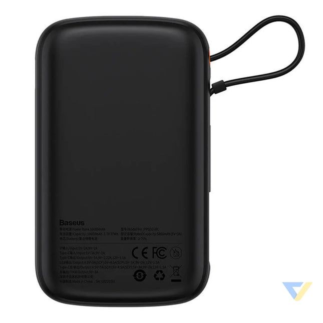 Powerbank Baseus Qpow PRO with cable 10000mAh 22.5W (Black) Powerbanks