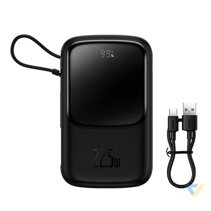 Powerbank Baseus Qpow PRO with cable 10000mAh 22.5W (Black) Powerbanks