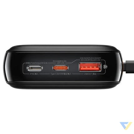 Powerbank Baseus Qpow PRO with Lightning cable USB C port and USB 20000mAh 20W (Black) Powerbanks