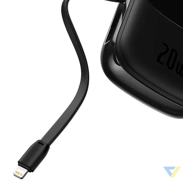 Powerbank Baseus Qpow PRO with Lightning cable USB C port and USB 20000mAh 20W (Black) Powerbanks