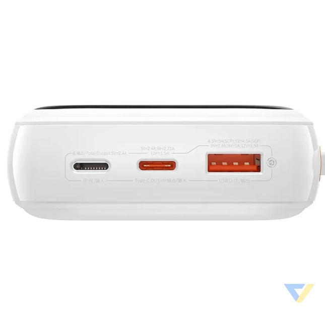 Powerbank Baseus Qpow PRO with Lightning cable USB C port and USB 20000mAh 20W (White) Powerbanks