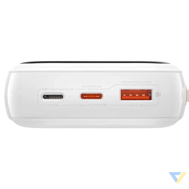 Powerbank Baseus Qpow PRO with Lightning cable USB C port and USB 20000mAh 20W (White) Powerbanks