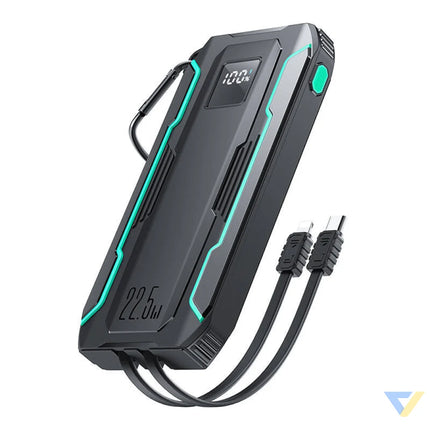 Powerbank Joyroom JR L017 10000mAh 22.5W with Lightning + USB C cable (black) Powerbanks