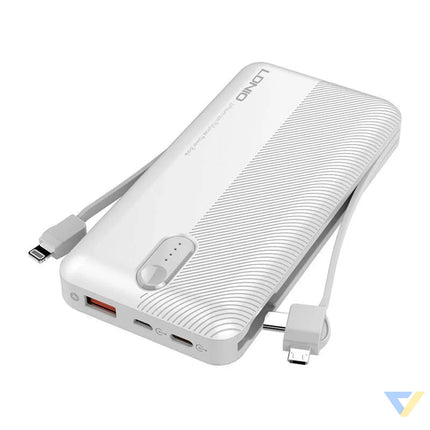 Powerbank LDNIO PL1013 10000mAh + 3in1 cable (white) Powerbanks