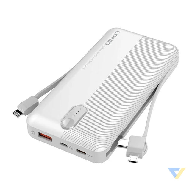 Powerbank LDNIO PL1013 10000mAh + 3in1 cable (white) Powerbanks