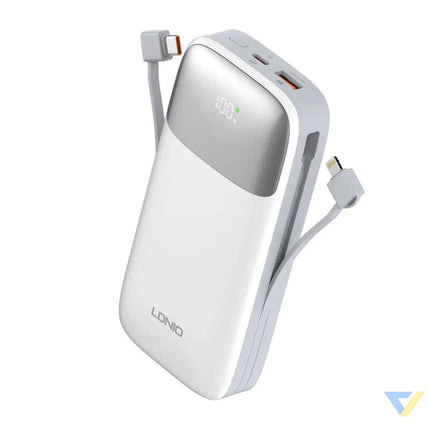 Powerbank LDNIO PQ20 22.5W 20000mAh USB C lightning (biały) Powerbanks