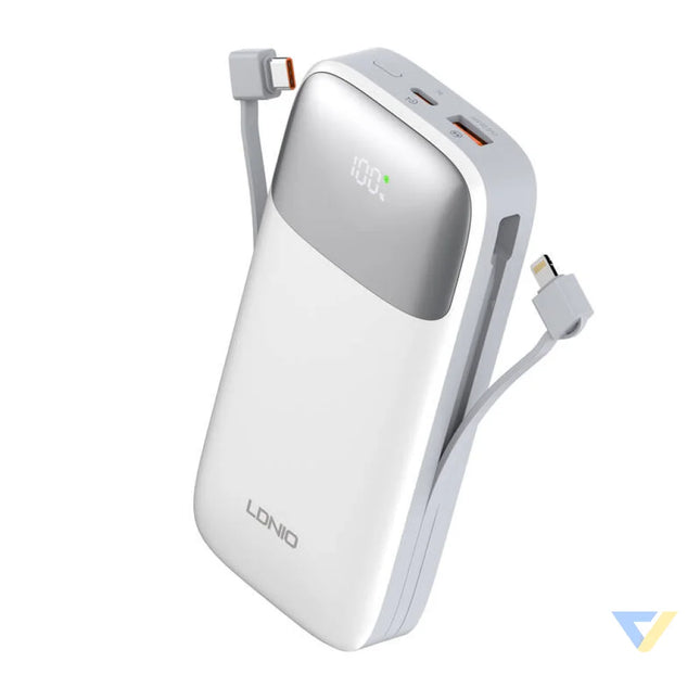 Powerbank LDNIO PQ20 22.5W 20000mAh USB C lightning (biały) Powerbanks