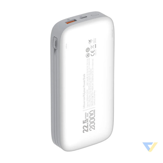 Powerbank LDNIO PQ20 22.5W 20000mAh USB C lightning (biały) Powerbanks