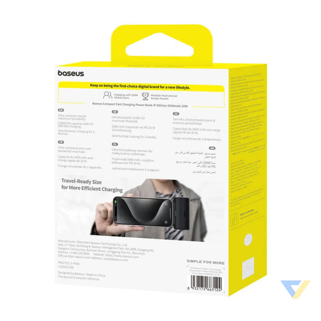 Powerbank OS Baseus Compact IP 5000mAh 20W (black) Powerbanks