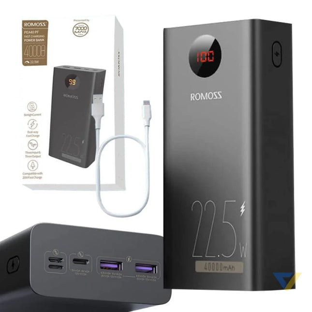 Powerbank Romoss PEA40PF 40000mAh 22.5W (black) Powerbanks