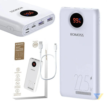 Powerbank Romoss SW20PF 20000mAh 22.5W (white) Powerbanks