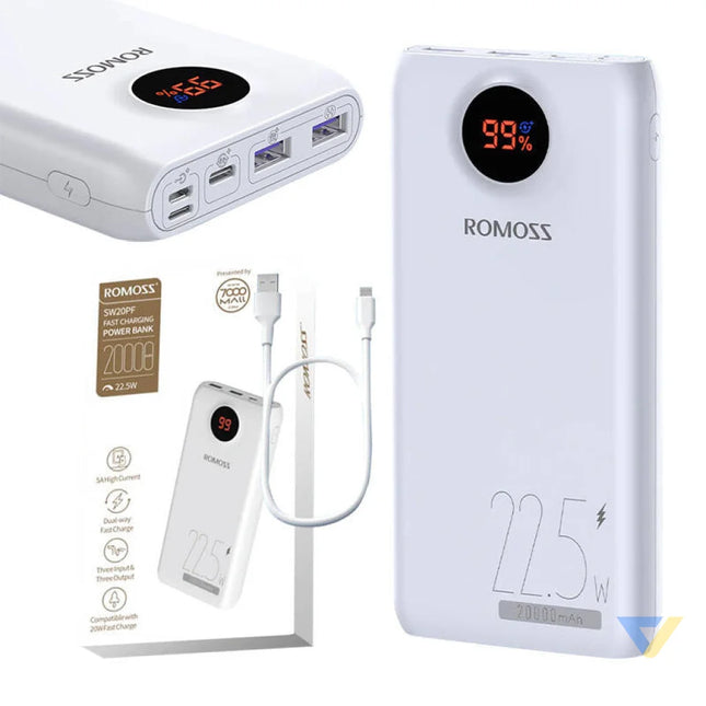 Powerbank Romoss SW20PF 20000mAh 22.5W (white) Powerbanks