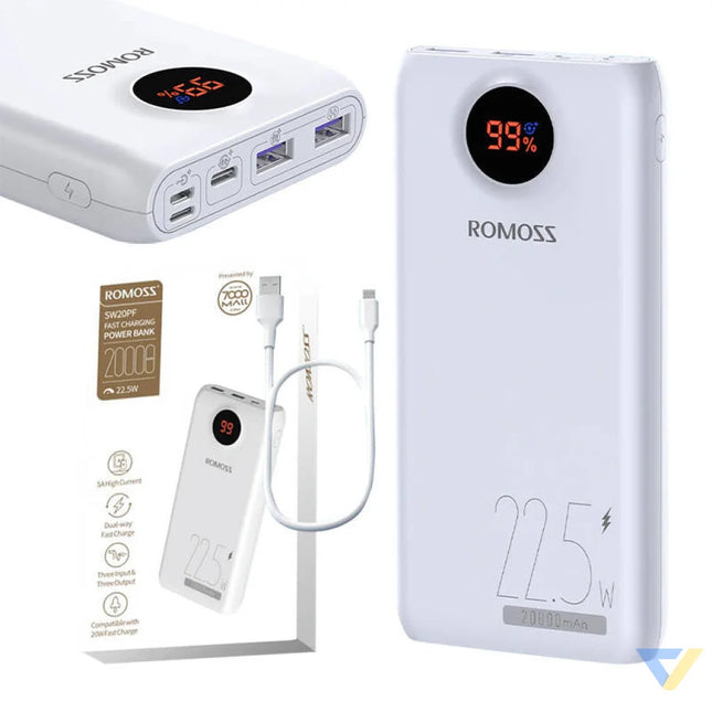Powerbank Romoss SW20PF 20000mAh 22.5W (white) Powerbanks