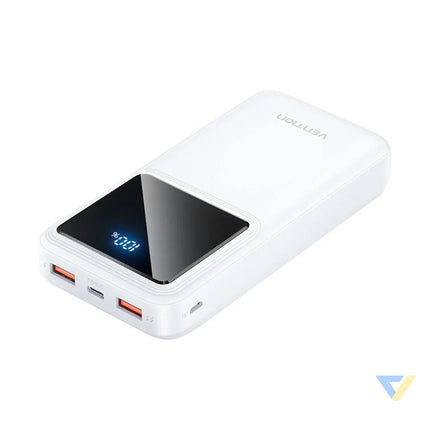 Powerbank Vention FHLW0 20000mAh Micro USB USB C 2xUSB A 22.5W (white) Powerbanks