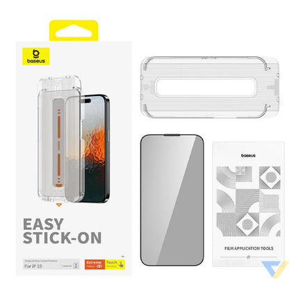 Privacy Protection Tempered Glass Baseus Sapphire iPhone 15 For smartphones