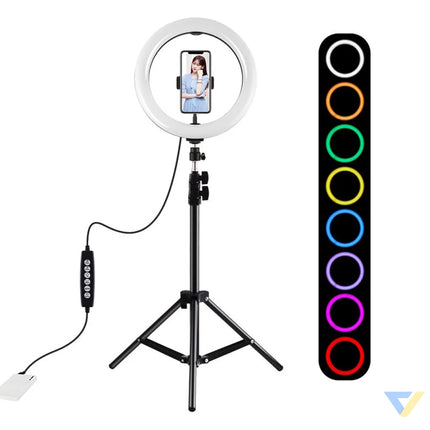Puluz 1.1m tripod with RGBW LED lighting 26cm vlog / stream / smartphone PKT3044 Ring lights