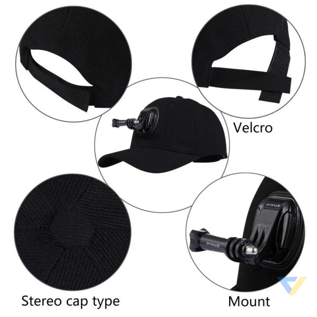 Puluz cap with sports camera mount (DJI GoPro Insta360) Straps mounts and holders