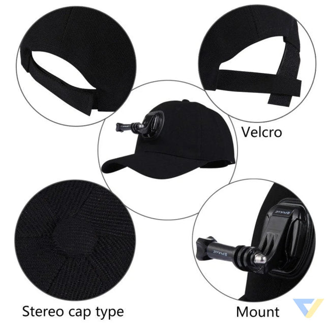 Puluz cap with sports camera mount (DJI GoPro Insta360) Straps mounts and holders
