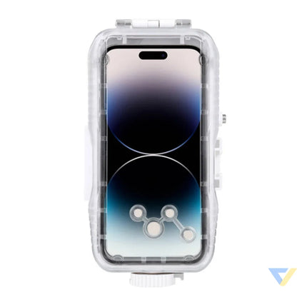 Puluz plastic waterproof case for iPhone 15 Plus/15 Pro Max/14 Plus/14 Pro Max/13 Pro Max/12 Pro Max/11 Pro Max (white)