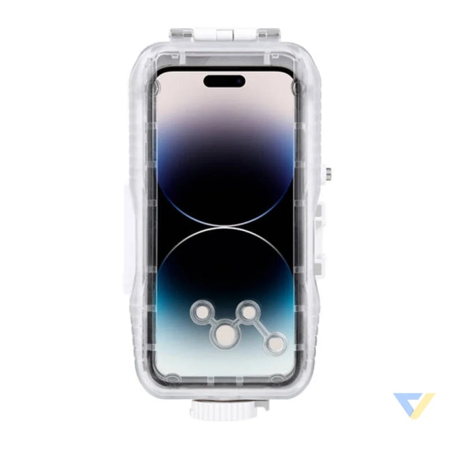 Puluz plastic waterproof case for iPhone 15 Plus/15 Pro Max/14 Plus/14 Pro Max/13 Pro Max/12 Pro Max/11 Pro Max (white)