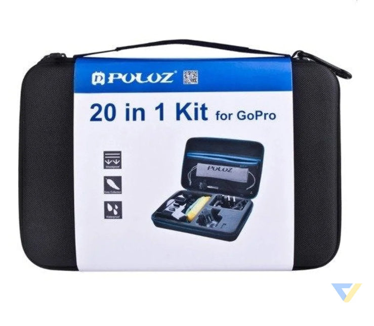 Puluz set of 20 accessories for sports cameras (including Osmo Action 5 Pro) PKT11 Sets