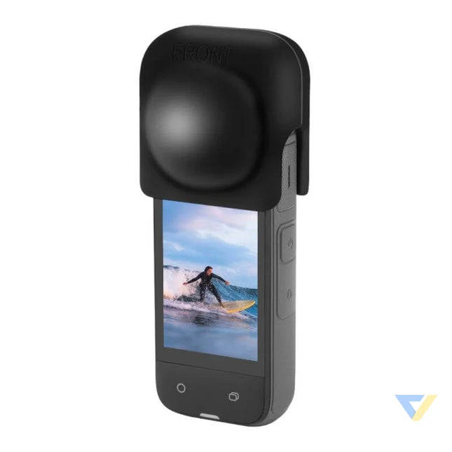 PULUZ silicone lens cover for Insta360 X4 / X5 (black) For sports cameras