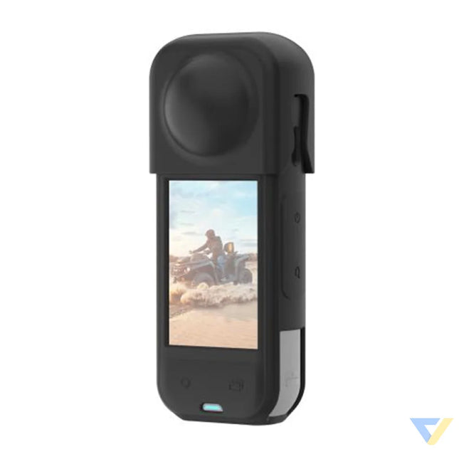 PULUZ silicone protective case with lens cover for Insta360 X5 (black) For sports cameras