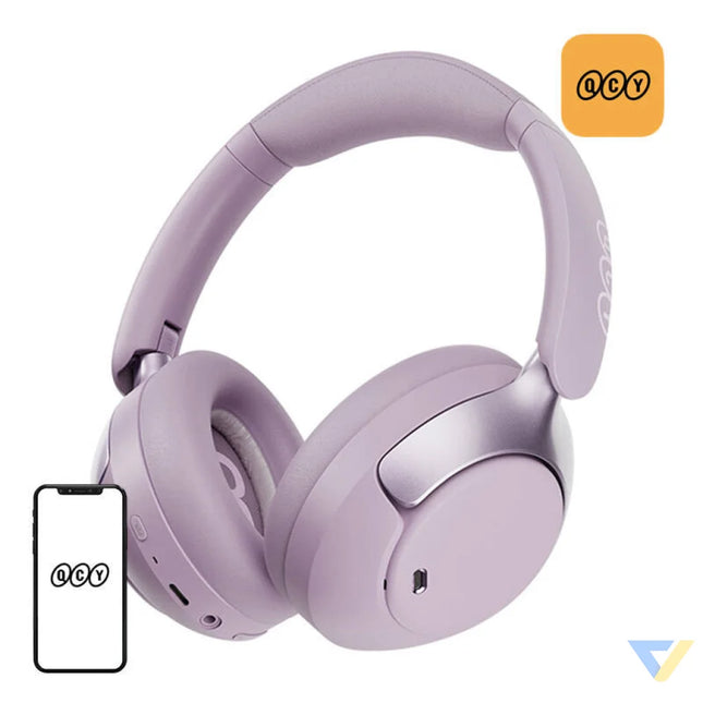 QCY H3 pro ANC wireless headphones (purple) Over ear