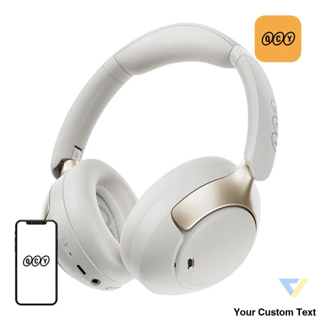 QCY H3 Pro Headphones (White) Over ear