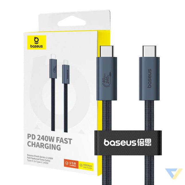 Quick Charge USB C Baseus Flash 240W 1m (black) USB C to USB C