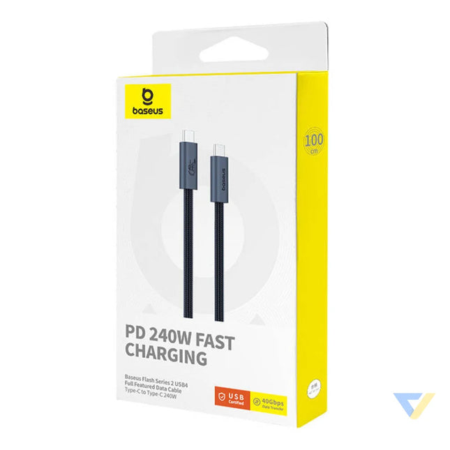 Quick Charge USB C Baseus Flash 240W 1m (black) USB C to USB C
