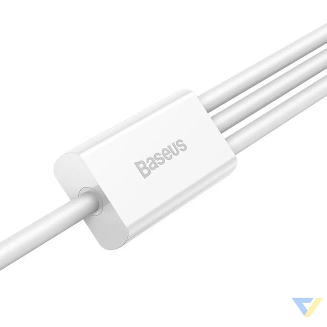 Quick Charge USB to M + L + C Baseus Superior Data 3.5A 0,5m (White) Combo Cables