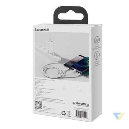 Quick Charge USB to M + L + C Baseus Superior Data 3.5A 1m (White) Combo Cables