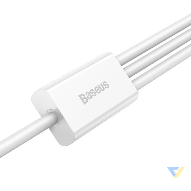 Quick Charge USB to M + L + C Baseus Superior Data 3.5A 1m (White) Combo Cables