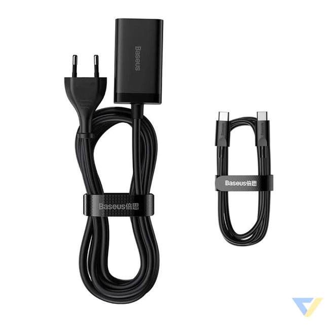 Quick Charger Baseus GaN3 Pro 2x USB C 2x USB 65W (black) mains chargers