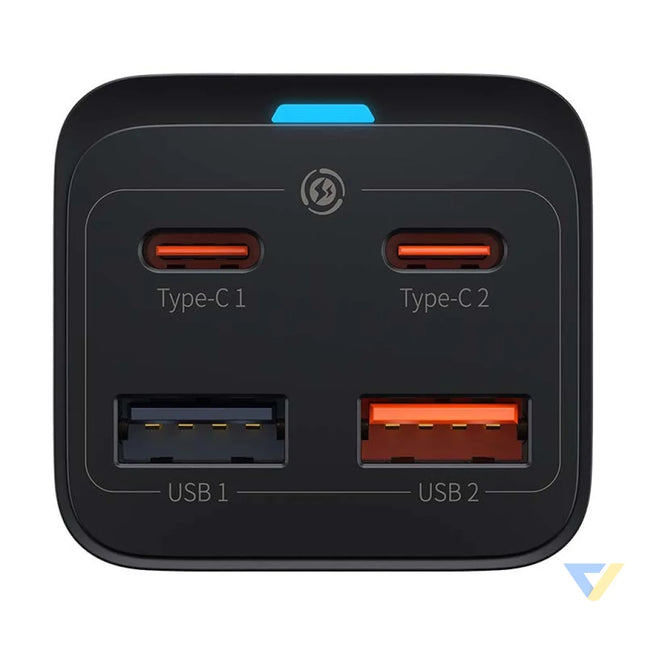 Quick Charger Baseus GaN3 Pro 2x USB C 2x USB 65W (black) mains chargers