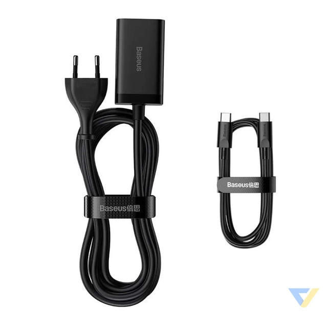 Quick Charger Baseus GaN3 Pro 2x USB C 2x USB 65W (black) mains chargers