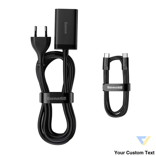 Quick Charger Baseus GaN3 Pro 2x USB C 2x USB 65W (black) mains chargers